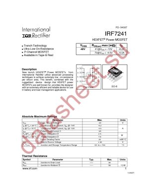 IRF7241 datasheet  
